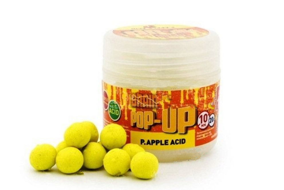 Бойли Brain плаваючі Pop-Up F1 Pineapple Acid (Ананас) Ø10мм