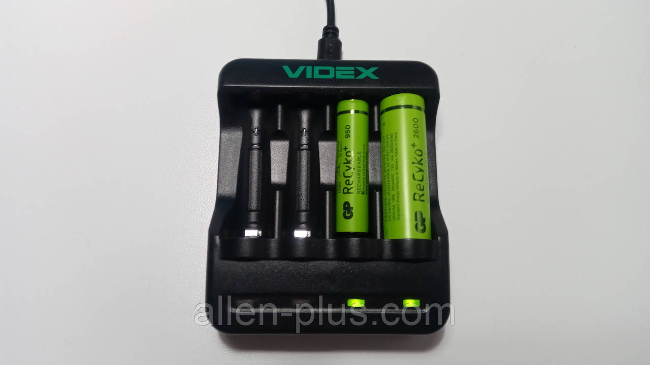 Зарядний пристрій VIDEX VCH-N400 (4xAA/4xAAA) Ni-MH/Ni-CD