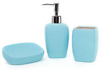 Набор аксессуаров для ванной комнаты Modern (цвет - голубой), 3 предмета