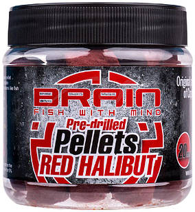 Пелети Brain Red Halibut pre-drilled 20мм 250г