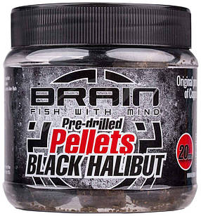 Пелети Brain Black Halibut pre-drilled 20мм 250г