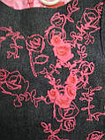 Сарафан джинсовий Троянди для дівчинки 2-4 роки, фото 4