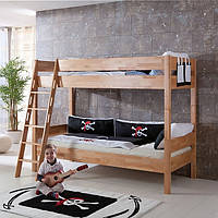 Двоярусне ліжко-трансформер B09 80х190 дерев'яна з бука колір натуральний ТМ Mobler
