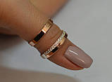 Пара обручок з срібла з вставками із золота, фото 8