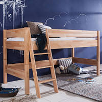Ліжко-чердак трансформер B02 80х190 дерев'яне з бука, колір натуральний ТМ Mobler
