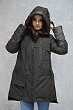 Куртка парка зимова, сірий колір CLASNA CW18D305CW, розміри L, XL, фото 3