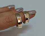 Пара обручок з срібла з вставками із золота, фото 8