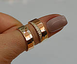 Пара обручок з срібла з вставками із золота, фото 10