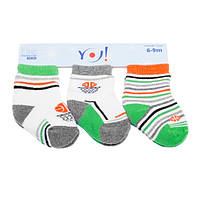 Шкарпетки махрові дитячі YO!  SKF/3 зелені 6-9 міс