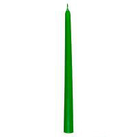 Свічка столова конусна BISPOL зелена
