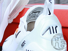 Чоловічі кросівки Off-White x Nike Air Max 270 Triple White AH6789-110, фото 4