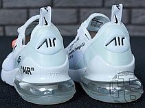 Чоловічі кросівки Off-White x Nike Air Max 270 Triple White AH6789-110, фото 3