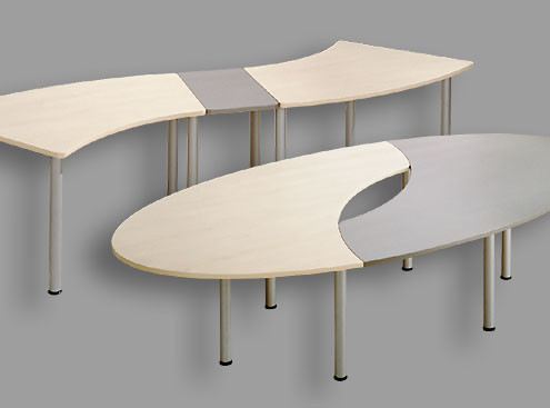 Стіл переговорів овальний на металевих опорах Техно, фото 1