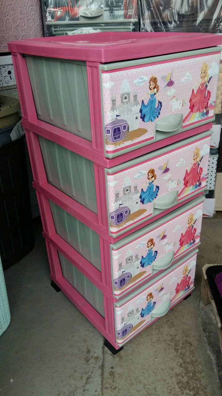 Комод пластиковий еліф blue and pink princess