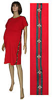 Плаття трикотажне для вагітних 19017 Gucci Red стрейч-котон, р.р.42-56