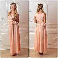 Платье длинное, М-1, цвет персик