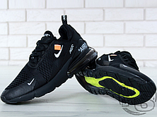 Чоловічі кросівки Off-White x Nike Air Max 270 Triple Black AH6789-120, фото 3