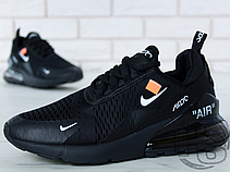 Чоловічі кросівки Off-White x Nike Air Max 270 Triple Black AH6789-120, фото 3