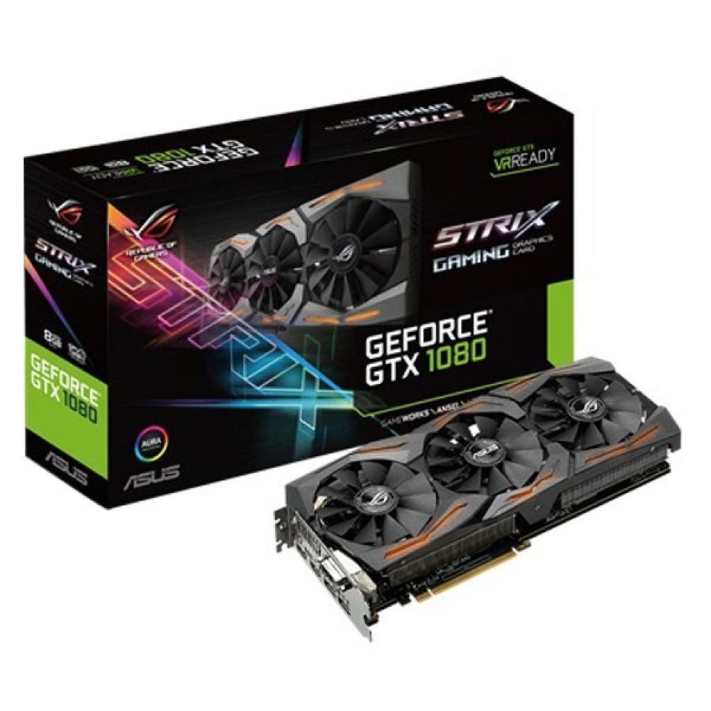 Відеокарта Asus GeForce GTX 1080 ROG Strix (STRIX-GTX1080-8G-GAMING)