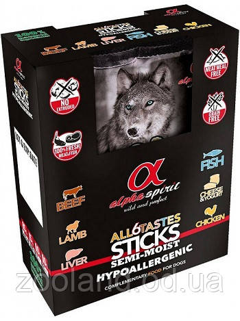 Alpha Spirit Sticks All 6 Tastes in one Ласощі для собак, 6 шт.