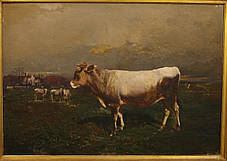 Картина Бичок на вигулі, Н.Самокиш 1892 рік, фото 4