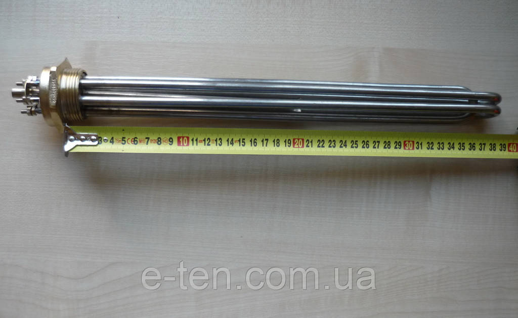 Блок тенів прямий 9 kW / 220V ("зірка") на різьбі 1,5" (48мм) з нержавійки  (Sanal, Туреччина)