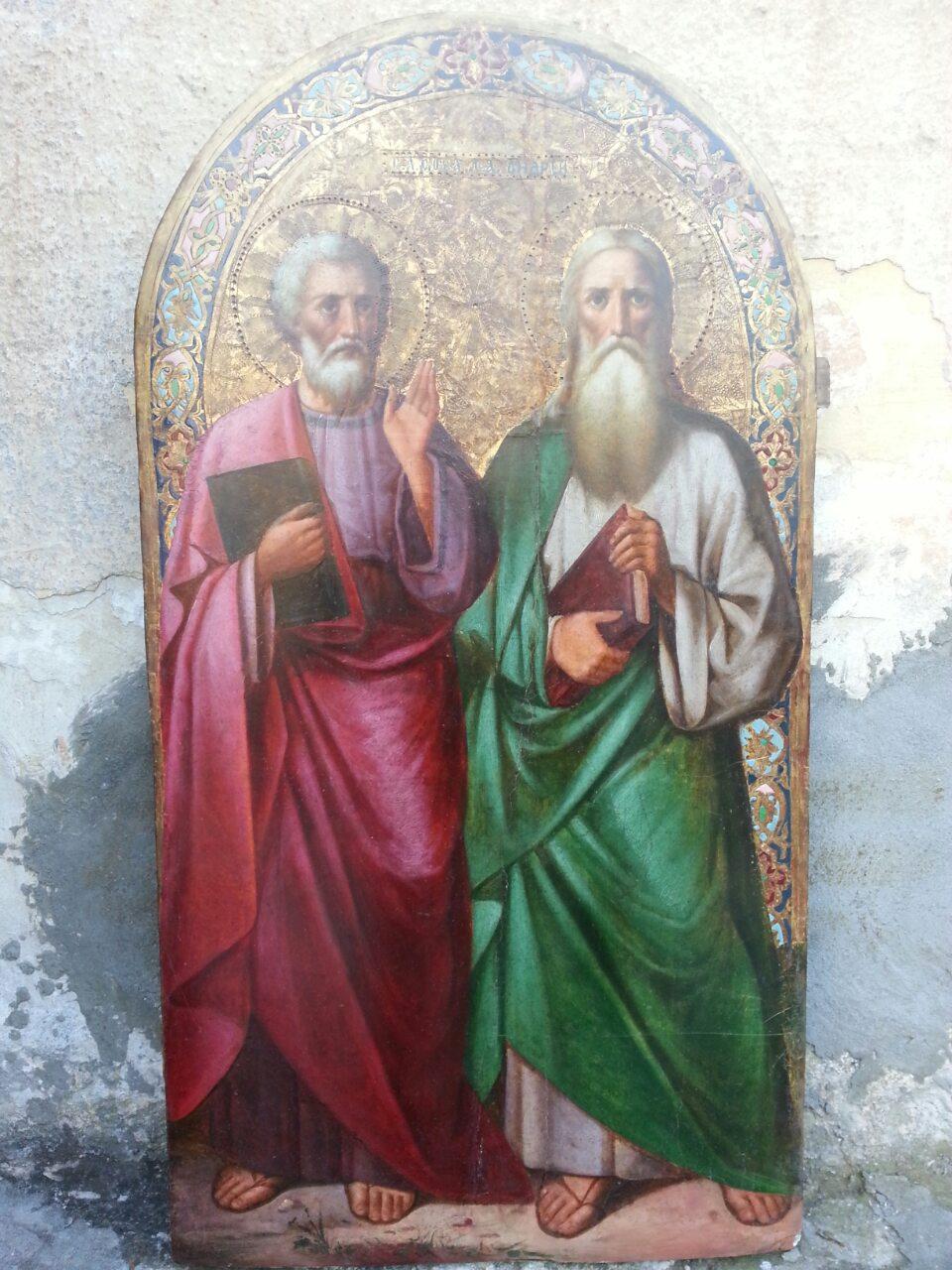 Ікона апостоли Андрій та Фома 19 століття Росія