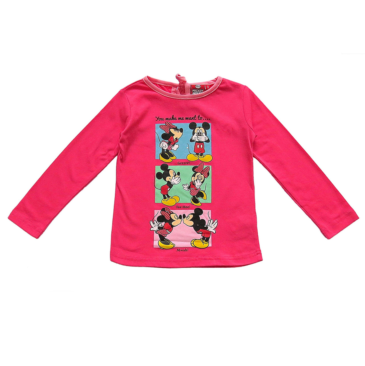 Лонгслив Minnie&Mickey Mouse для дівчинки. 2, 4, 6, 8 років