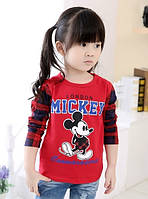 Лонгслив Mickey Mouse для девочки. 120, 130 см