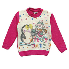 Светр "Пінгвін" для дівчинки. 86-92; 92-98 см