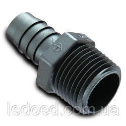 Адаптер на шланг нарізний 1/2" на шланг 1/2", HDPE