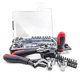 Набір інструментів 43 од., 3/8" x 1/4", Cr-V INTERTOOL ET-6003, фото 3