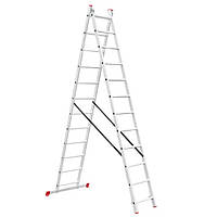 Драбина алюмінієва, 2-секційна,, раскладна, 2*12 сход., 5,9 м INTERTOOL LT-0212