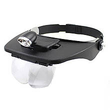 Бінокулярна лупа Magnifier 81001-A LED 1x - 6x