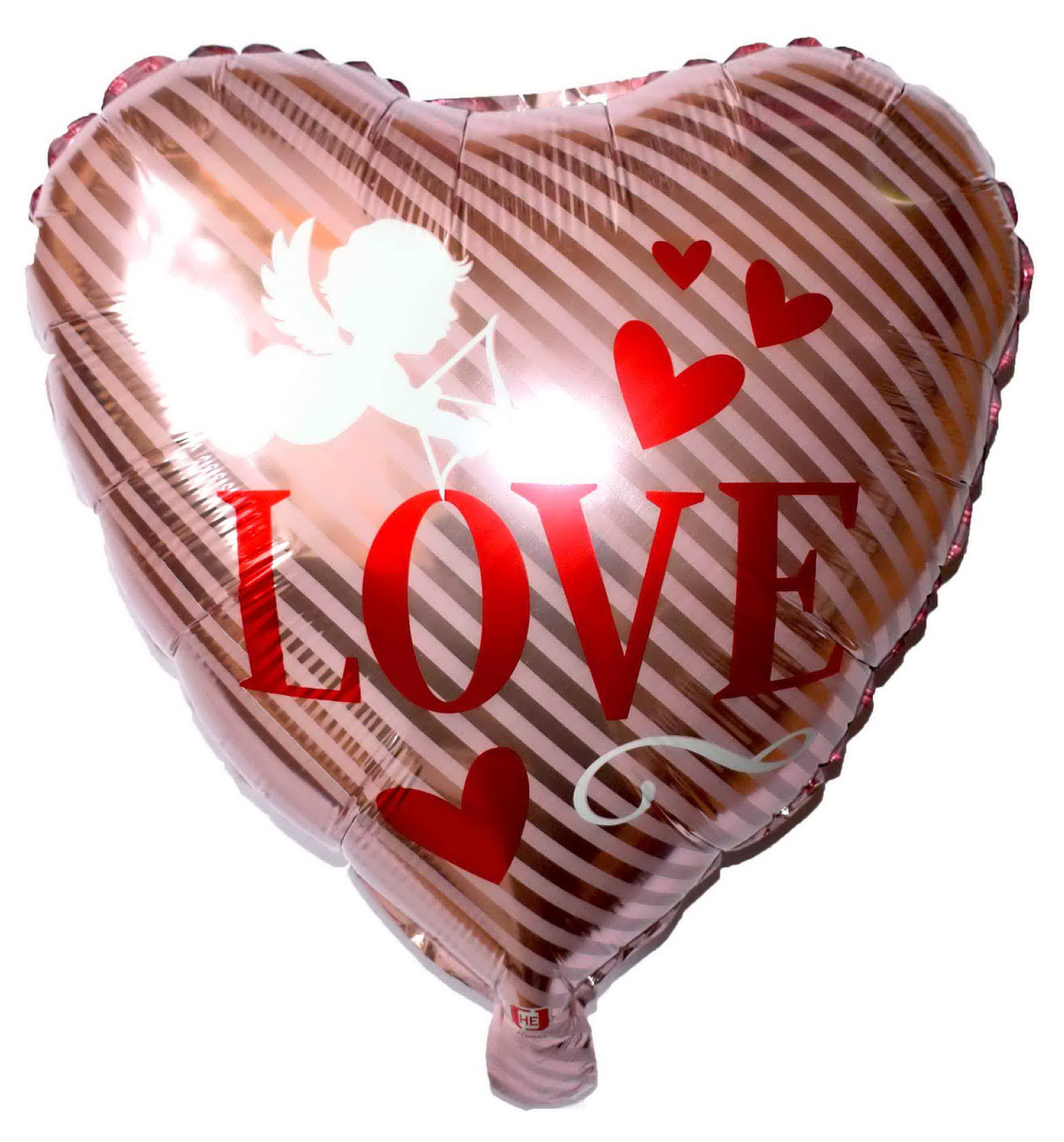 Куля фольгована серце "Купідон Love". Розмір: 18"(45 см.)