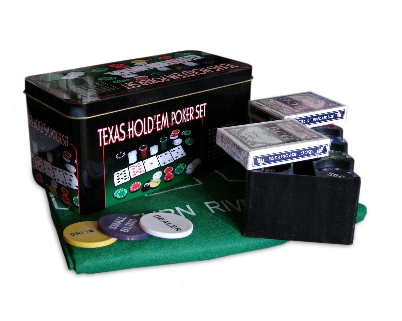 Набір для гри в покер "Poker Set". Подарункова сталева коробка.