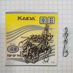 Карабін із вертлюгом Kaida # 4