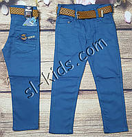 Яскраві штани, джинси для хлопчика 8-12 років (бірюза) опт пр.Туреччина