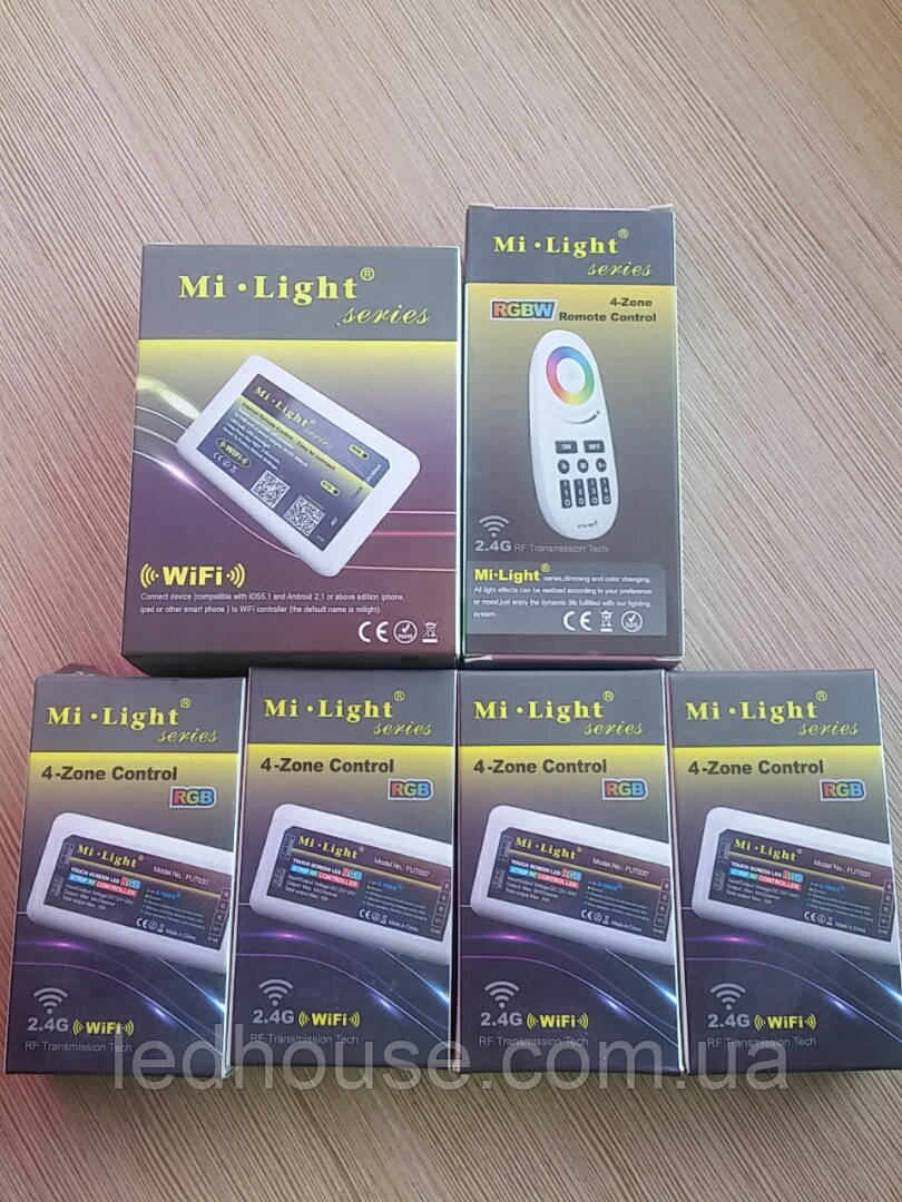 Mi-Light набір WiFi репітор-1 RGB контролера-4 пульт-1 для 4 zone