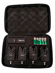 Набір сигналізаторів 4+1 пейджер Weida FA21-4 в кейсі - набір коропових сигналізаторів клювання 4+1 Weida FA21-4