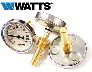 Термометр біметалічний WATTS TB-63/50 з гільзою занурювальний, фото 1