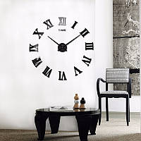 3D годинник Timelike™ 100 см настінний великий Римські-B чорний
