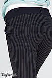 Комфортні штани для вагітних MELANI TR-19.011, чорні в смужку, фото 5