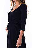 Базове трикотажне плаття для вагітних і годуючих на запах (чорний), фото 5