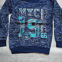 Батник "NYC 19" для мальчика от 8до 12лет синий