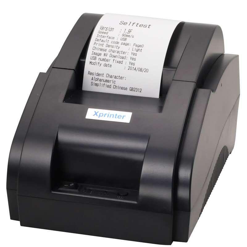 Принтер чеків Xprinter XP-58IIH Bluetooth+USB 58мм, без обрізу, чорний
