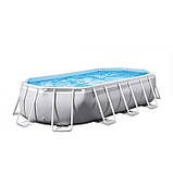 26798 Каркасний басейн INTEX Prism Frame Pool Oval (бала) 6,10х3,05х1,22+фільтр-насос картр. 5678 л/год, фото 2