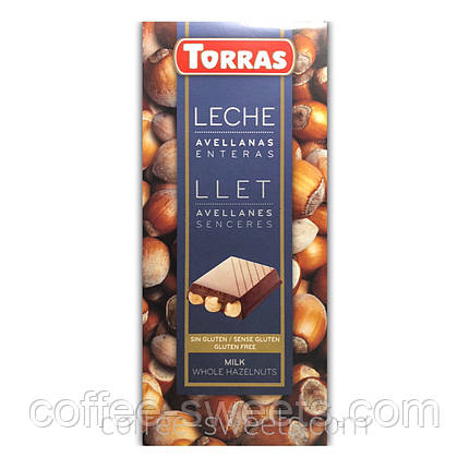 Молочний шоколад Torras Leche LLET з лісовими горіхами 200 г, фото 2
