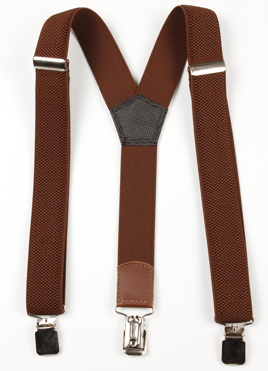 Підтяжки підліткові середні Y30 Top Gal світло-коричневі однотонні, фото 1