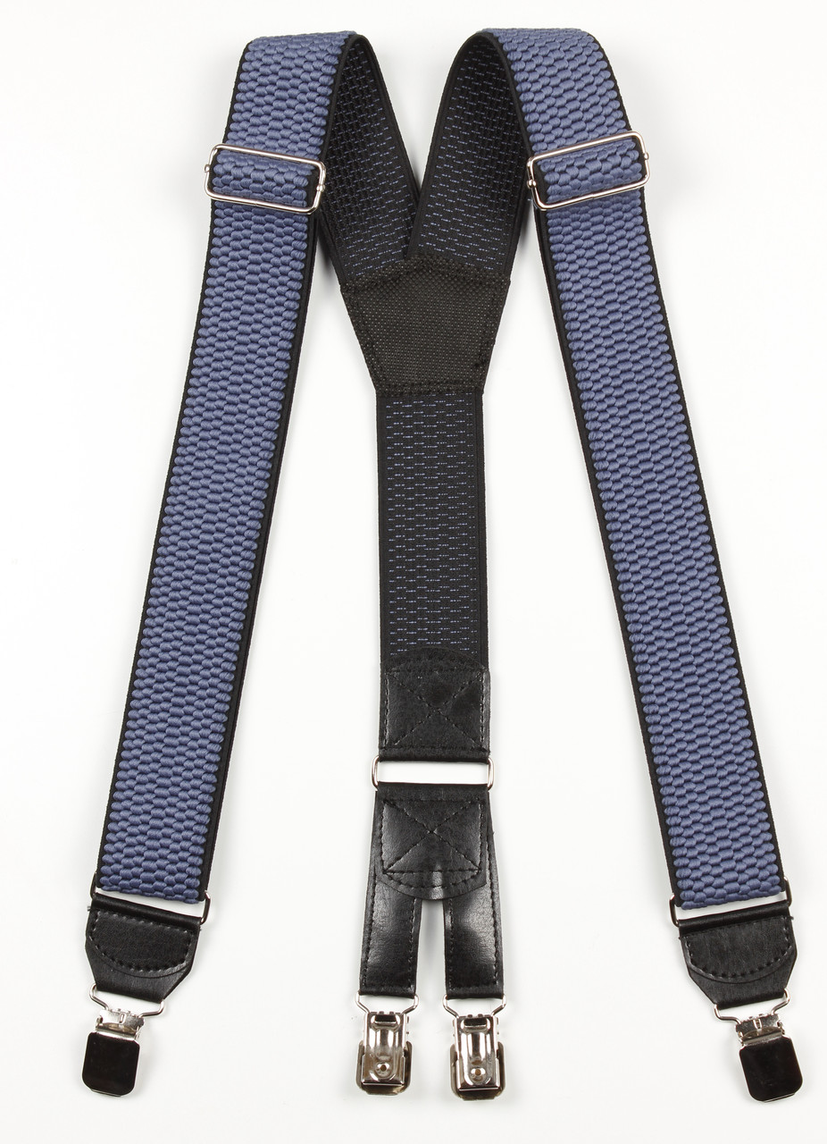 Підтяжки дорослі чоловічі широкі однотонні York Y40 Top Gal джинс світлий